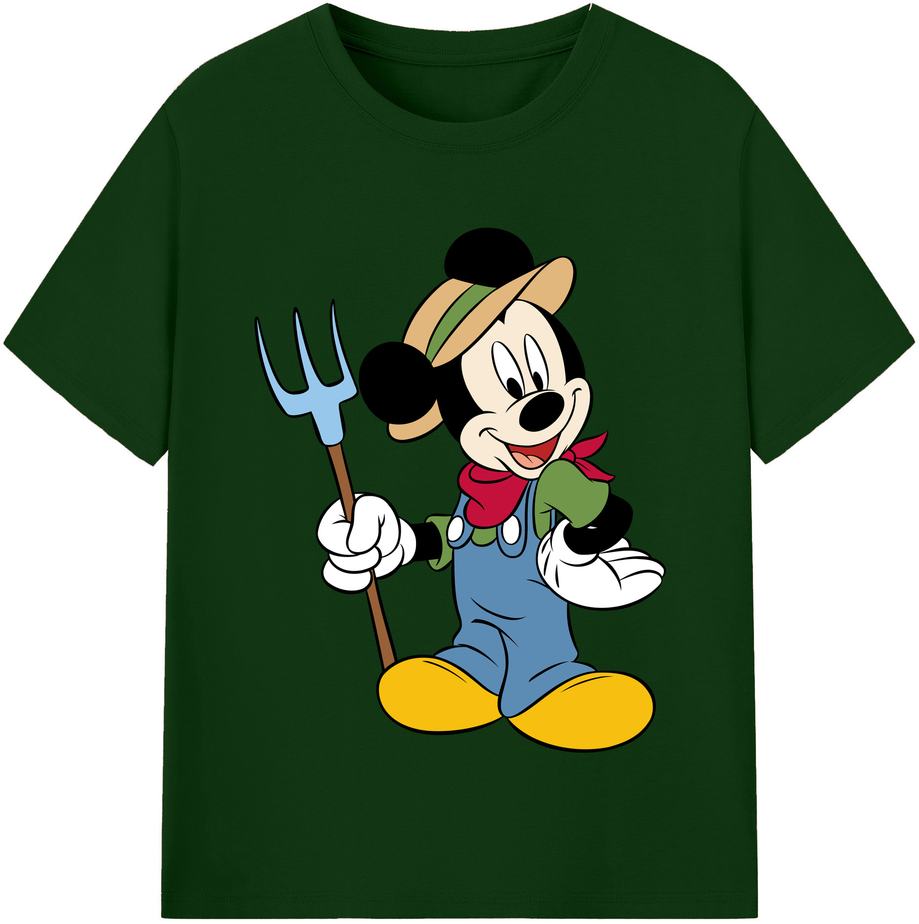 （画像用） ミッキーマウス Mickey Mouse 綿100％半袖Tシャツ（フロントプリント）